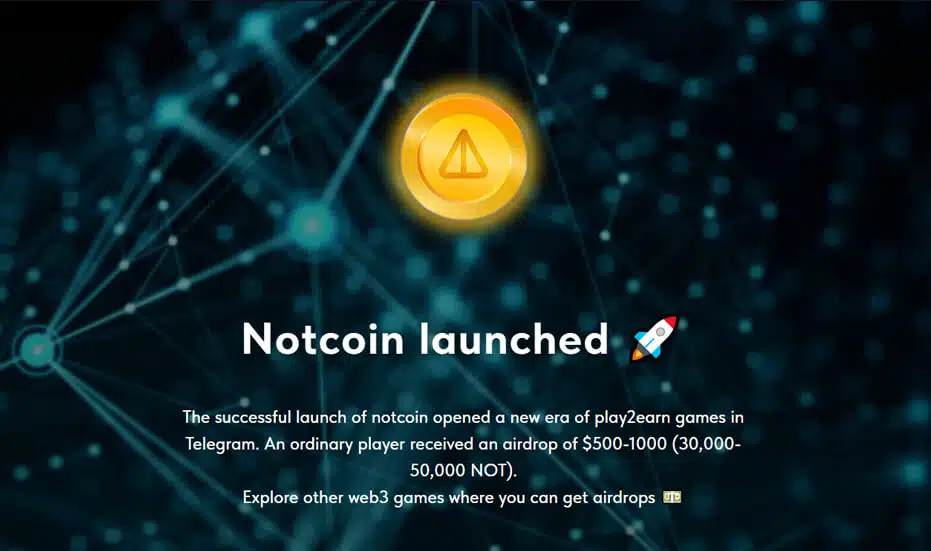 Notcoin launched